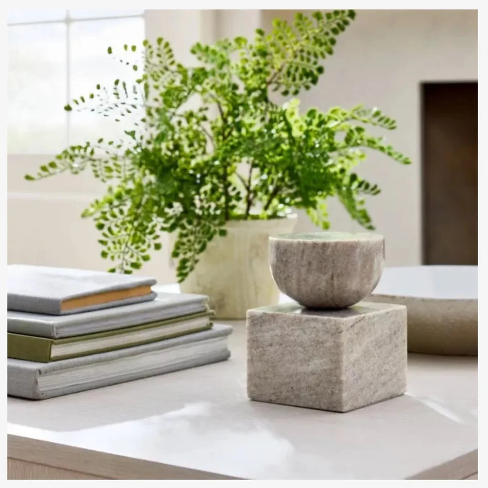 Modern Marble Figural Beige - Threshold designed with Studio McGee
